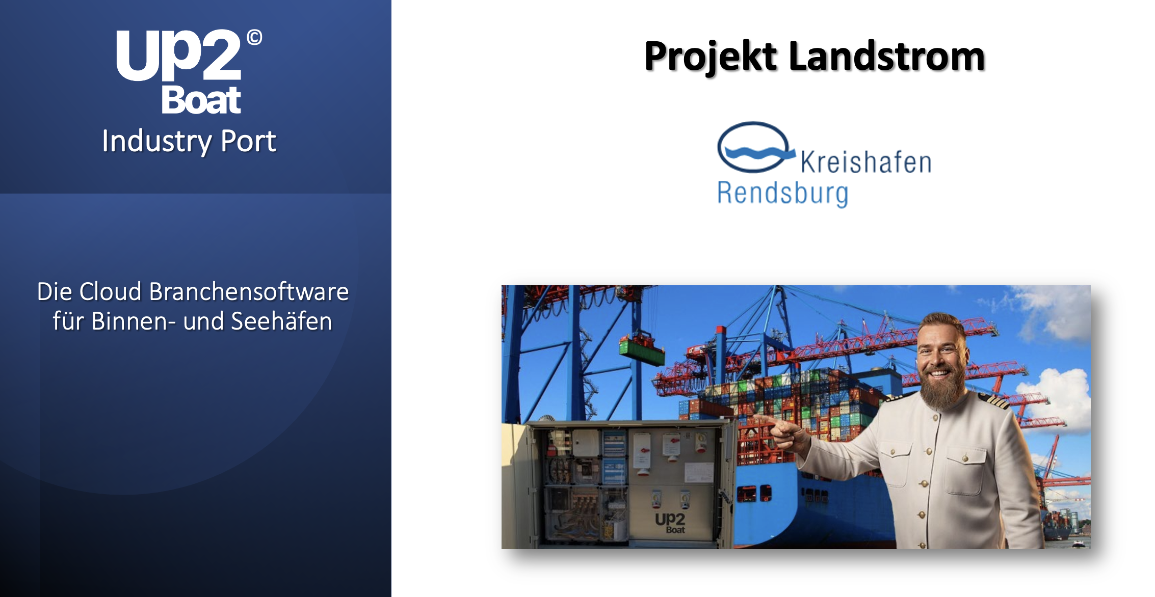 Kreishafen Rendsburg ist mit Hilfe von Up2Boat nun bereit für die EU Verordnungen AFIR und FuelMaritime